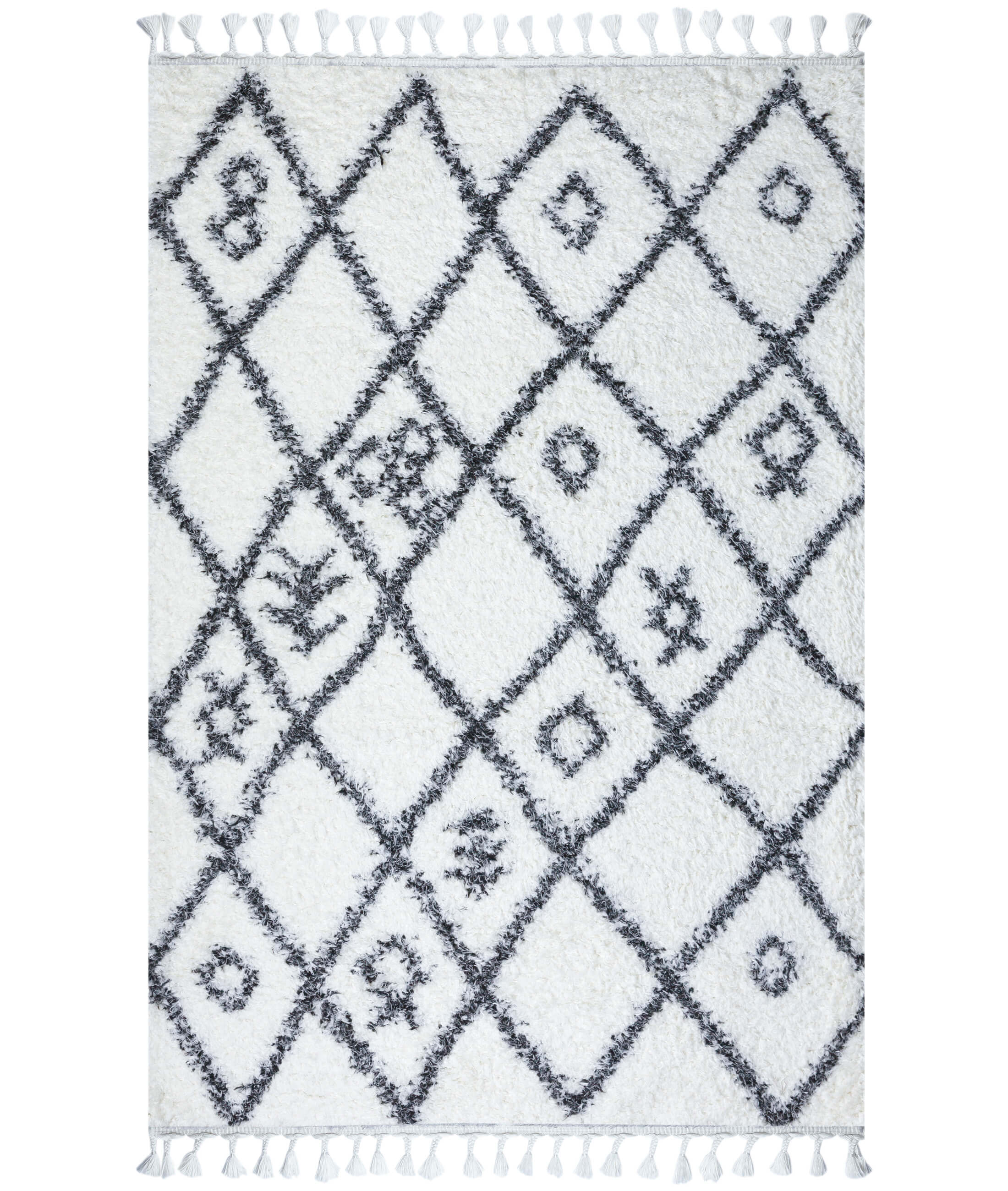 Marakesh White Anthracite Carpet 3531A